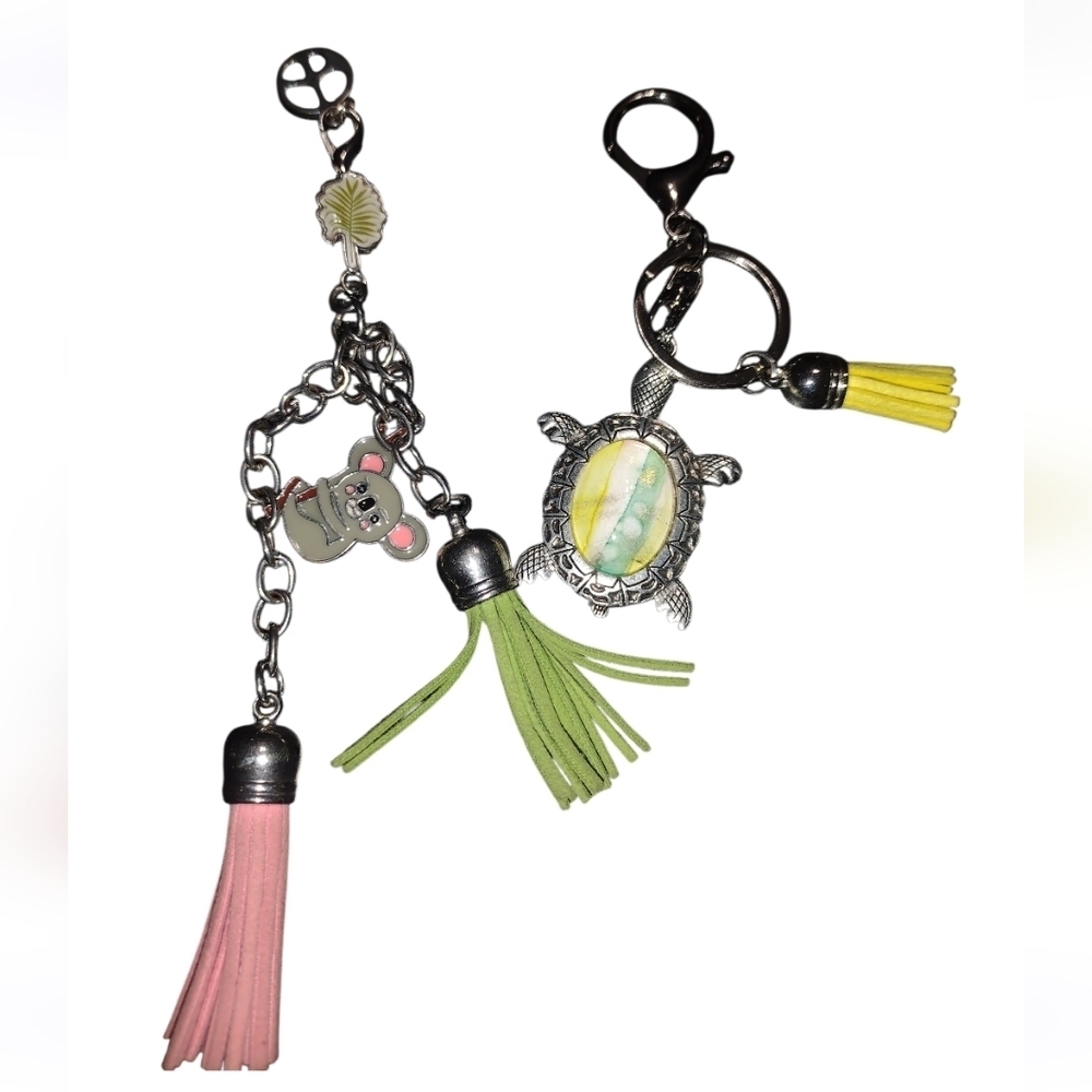 Silver and Multicolor Key & Card Holder - Picture 2 of 2